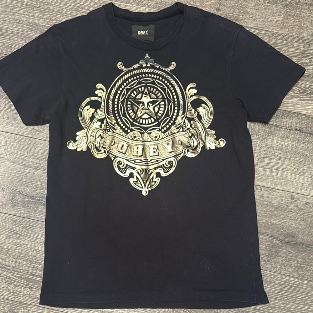 Obey Black Graphic T-Shirt for Men